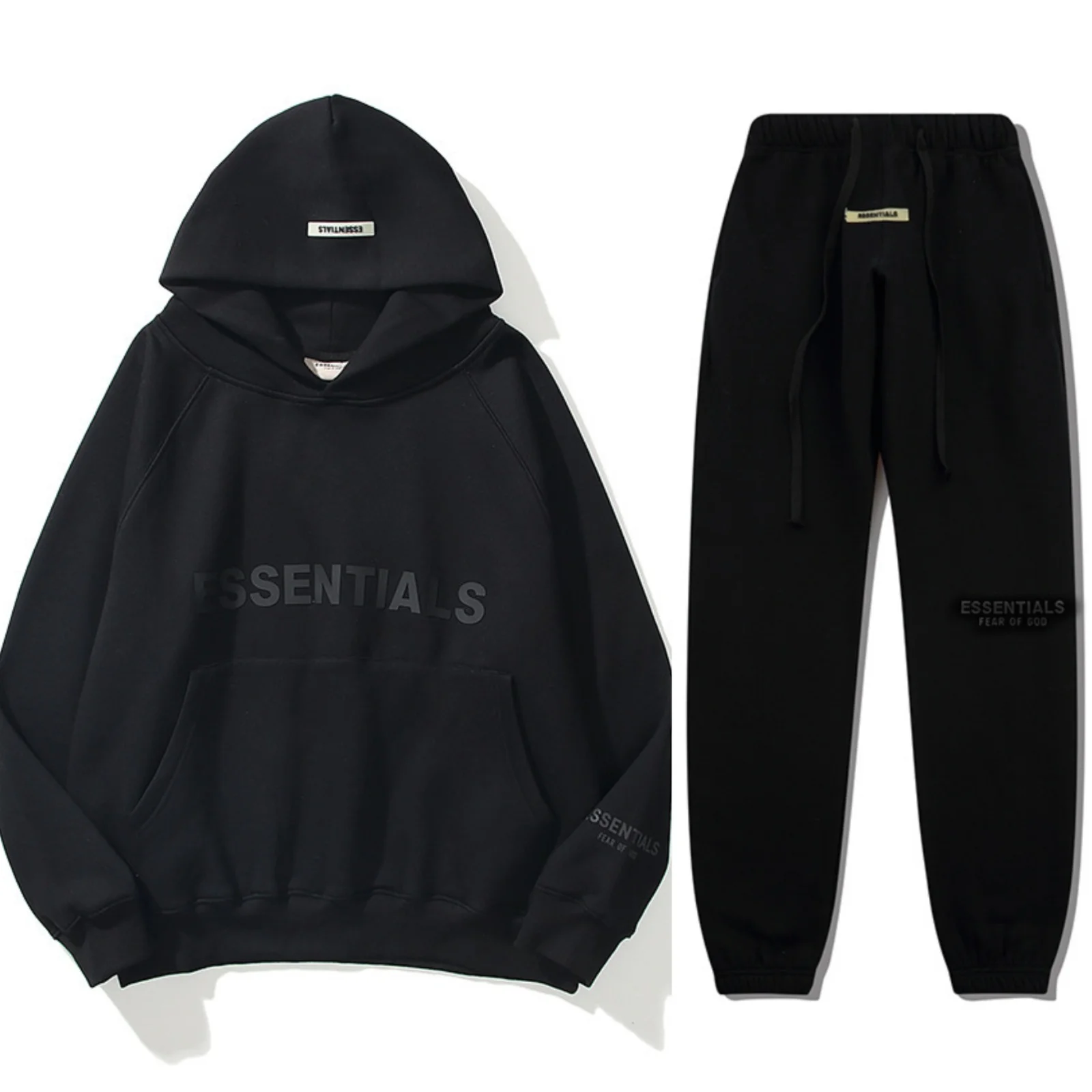 Fear Of God Essential Oversized Black Tracksuit Fear Of God Essential Oversized Black Tracksuit